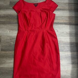 Nine West Vibrant Red Mini Dress 97% Cotton 3% Lycra